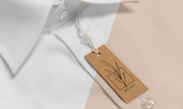 Free Eco-Friendly Price Tag On Formal Shirt Mock-Up Psd