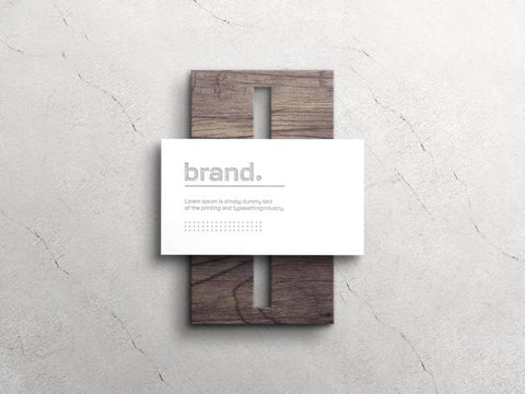Free Elegant White Business Card Mockup With Letterpress Effect Psd