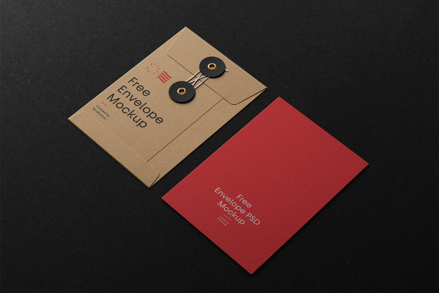 Free Envelope With String Mockups