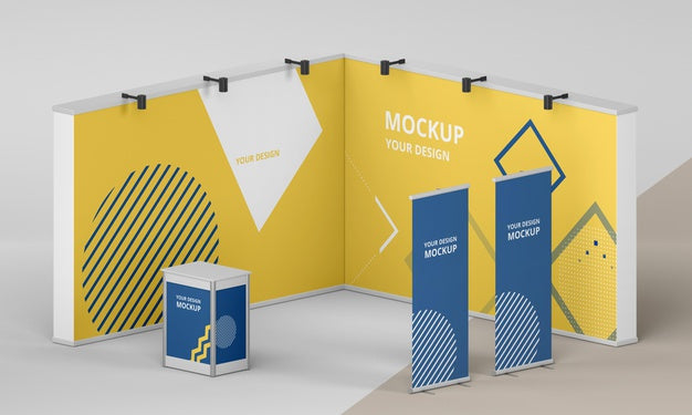 Free Exhibition Stand Mock-Up Assortment Psd
