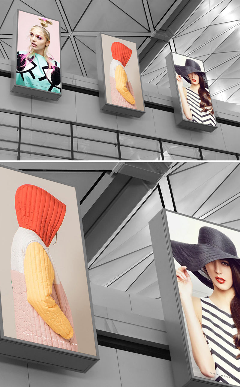 Free Expo Indoor 3 Billboard Display Mockup Psd 2018