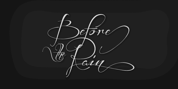 Free Before the Rain Font