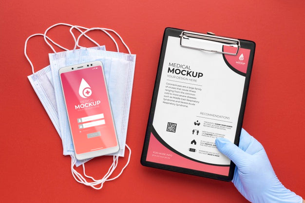 Free Face Mask Minimal Concept Mock-Up Psd