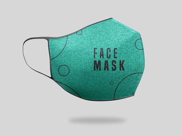 Free Face Mask Mockup Psd