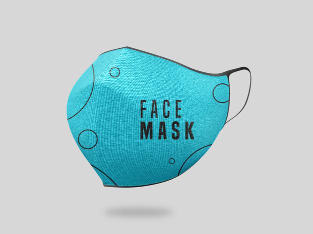 Free Face Mask Mockup Psd