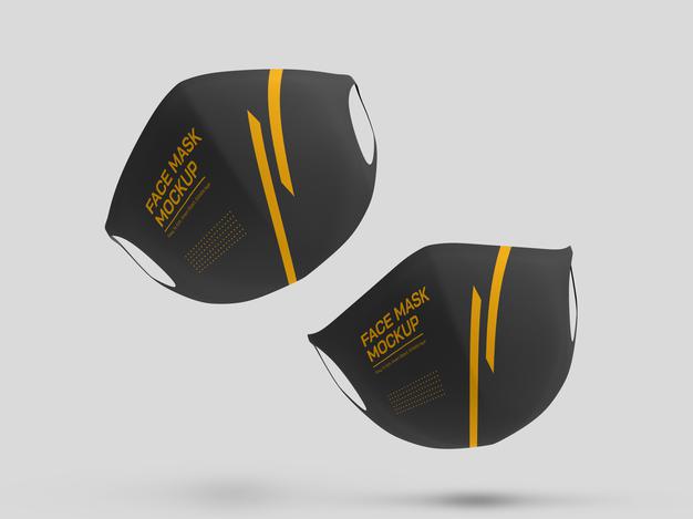 Free Face Mask Mockup Psd