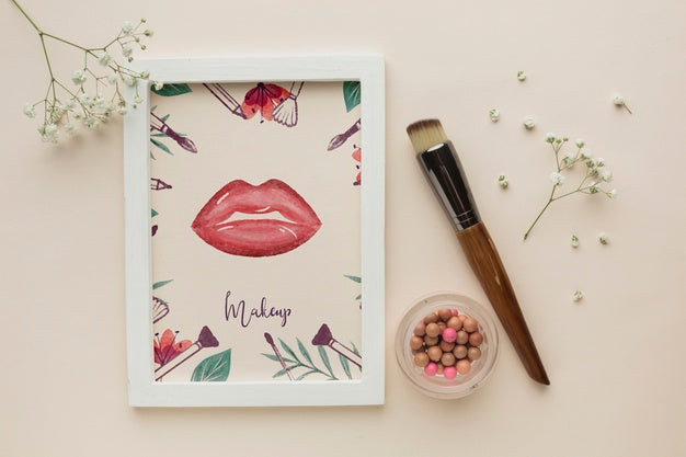 Free Fahionable Makeup Concept Mock-Up Psd