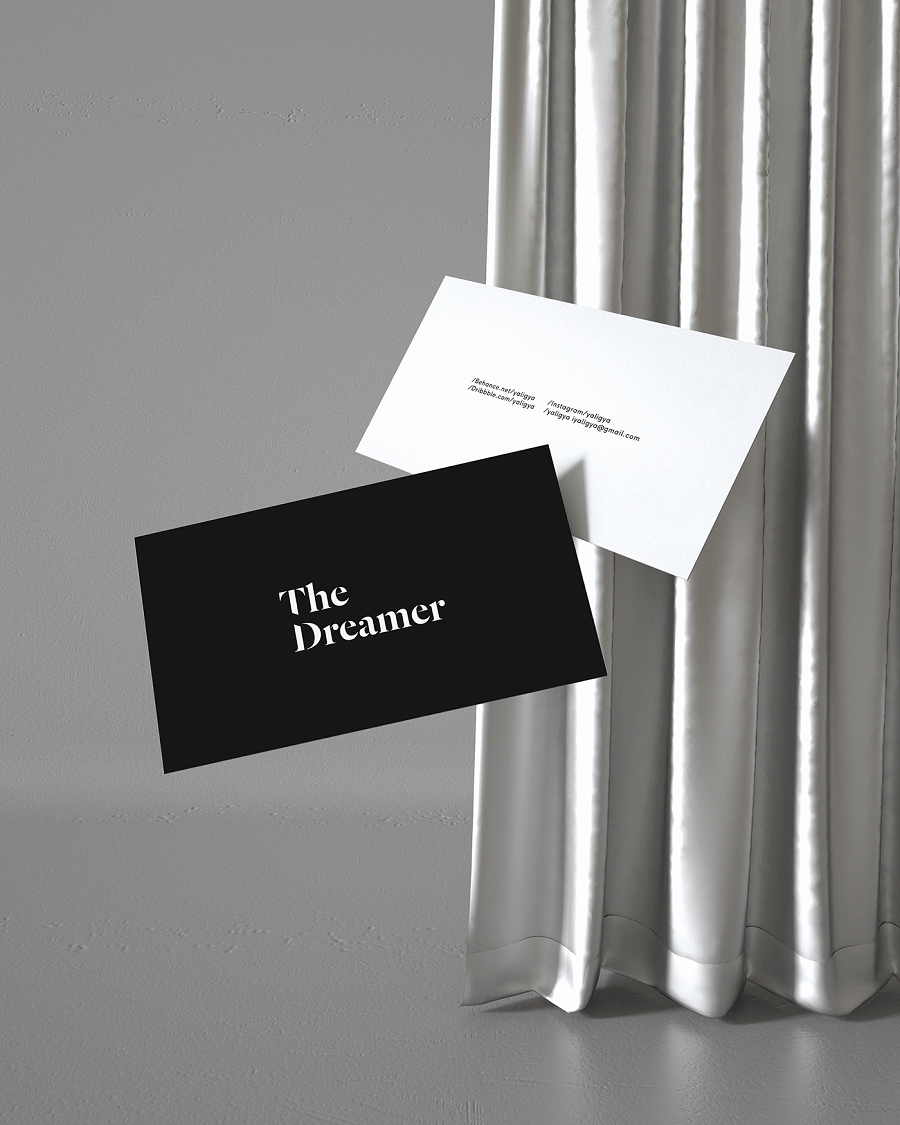 Free Fancy Business-Card Mockup PSD