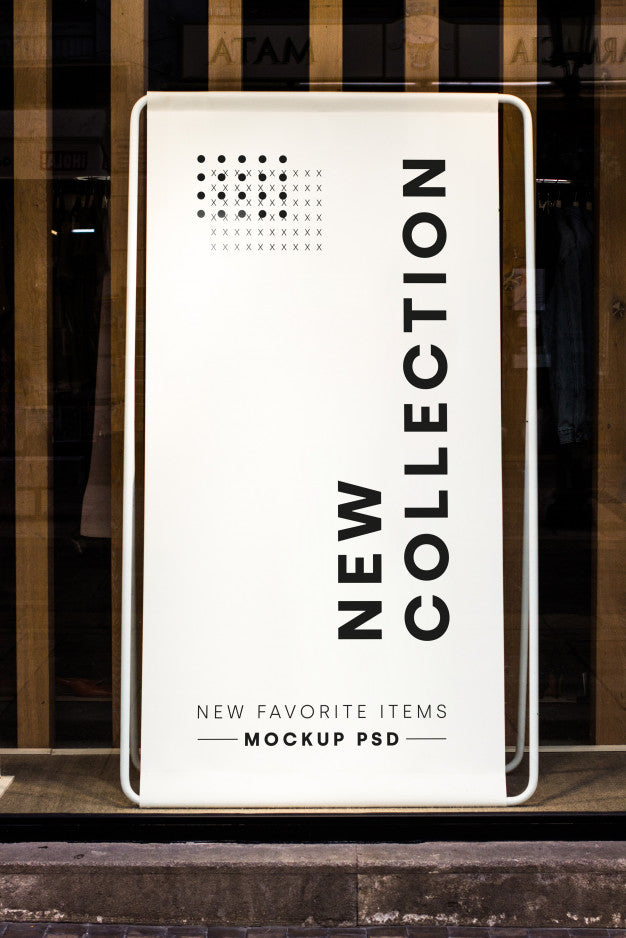 Free Fashion Store Billboard Mockup Psd