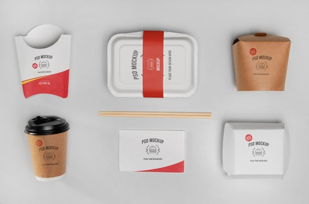 Free Fast Food Branding Mockup Design Psd