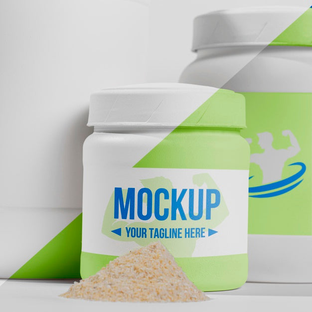 Free Fitness Stimulants Powder In Plastic Container Psd