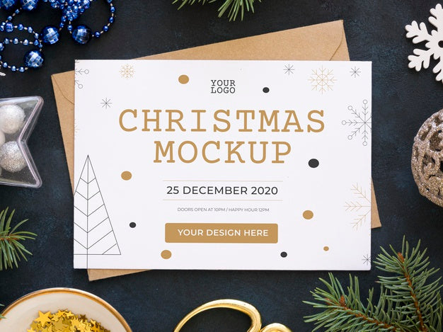 Free Flat Lay Arrangement Of Christmas Eve Elements Psd