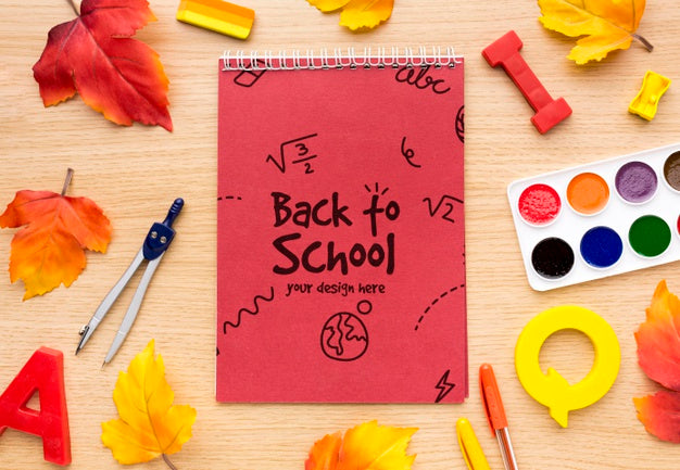 Free Flat Lay Back To School Assortment Mock-Up Psd