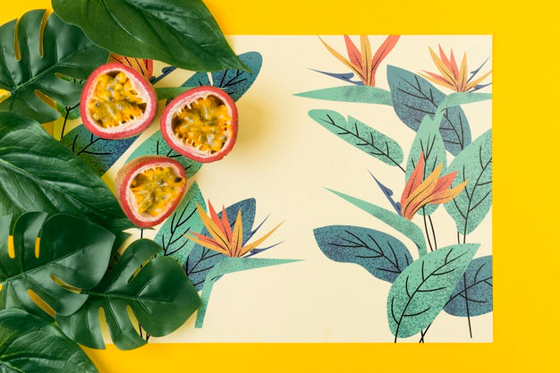 Free Flat Lay Card Mockup For Summer Concepts Psd