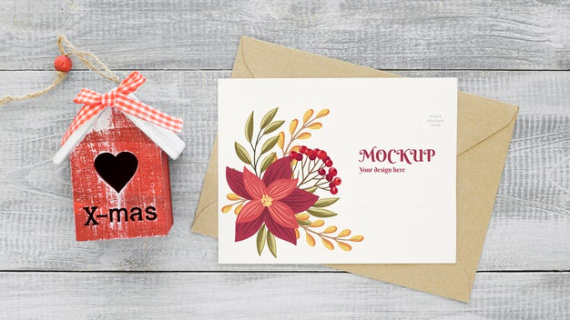 Free Flat Lay Christmas Eve Assortment Psd