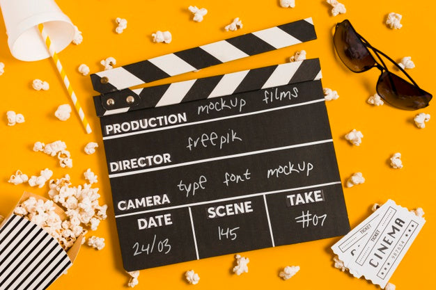 Free Flat Lay Cinema Assortment Psd