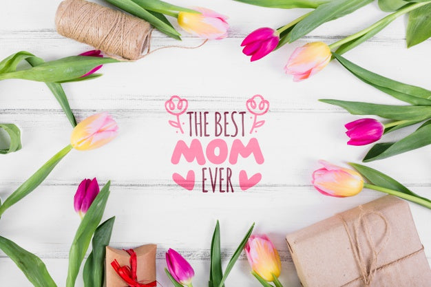 Free Flat Lay Copyspace Mockup For Easter Psd