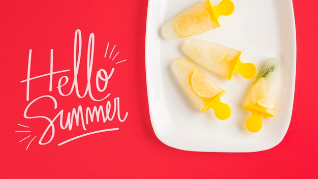 Free Flat Lay Copyspace Mockup With Summer Concept Psd