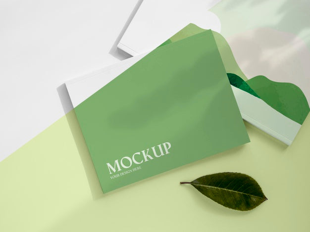 Free Flat Lay Magazine And Leaf Arrangement Psd