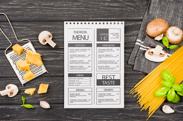 Free Flat Lay Mushrooms And Pasta Assortment Psd