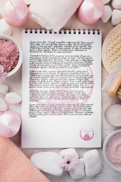 Free Flat Lay Of Spa Concept Mock-Up Psd