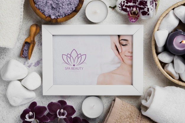 Free Flat Lay Of Spa Concept Mock-Up Psd