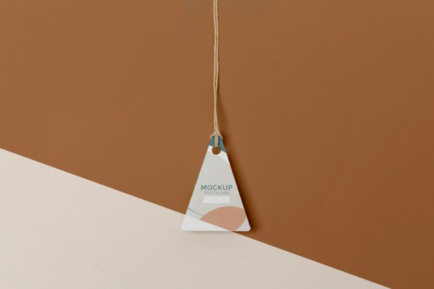 Free Flat Lay Product Tag Mock-Up Psd