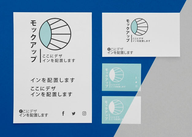 Free Flat Lay Stationery Documents With Logo Mock-Up Psd