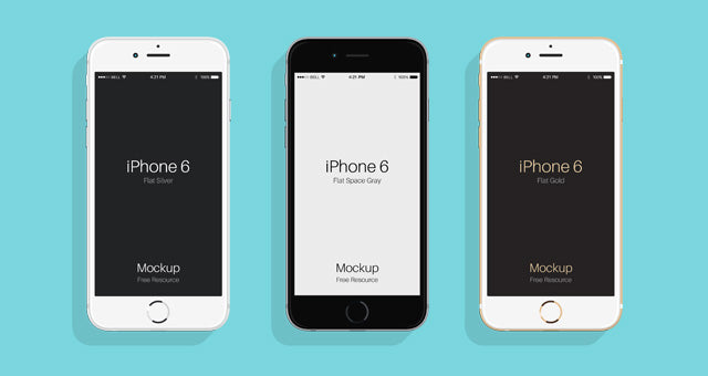 Free Flat Psd Iphone 6 & 6S Mockup