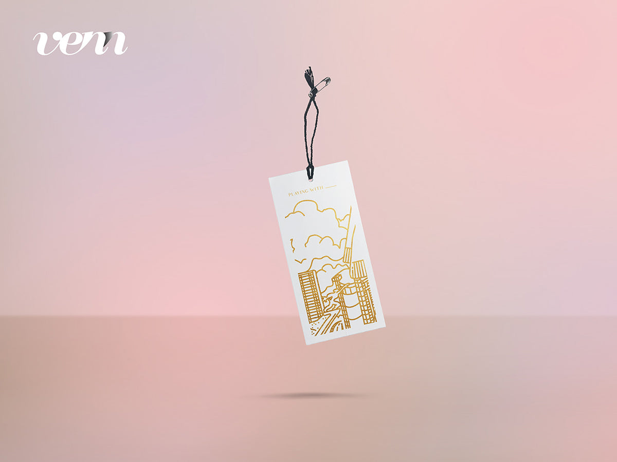 Free Floating Tag Mockup
