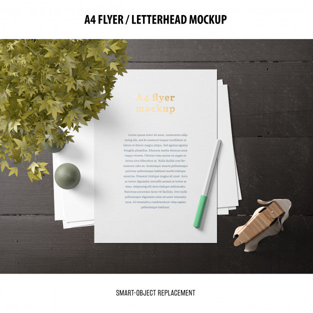 Free Flyer Or Letterhead Mockup Psd