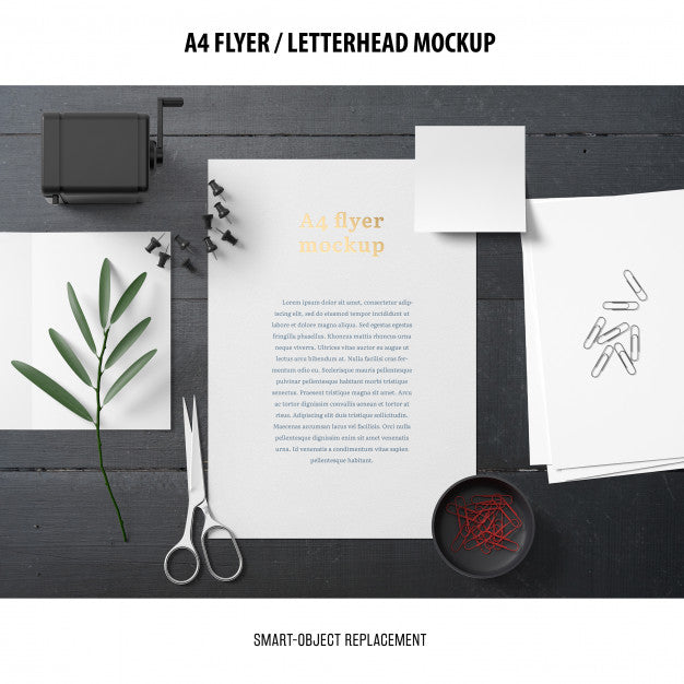 Free Flyer Or Letterhead Mockup Psd