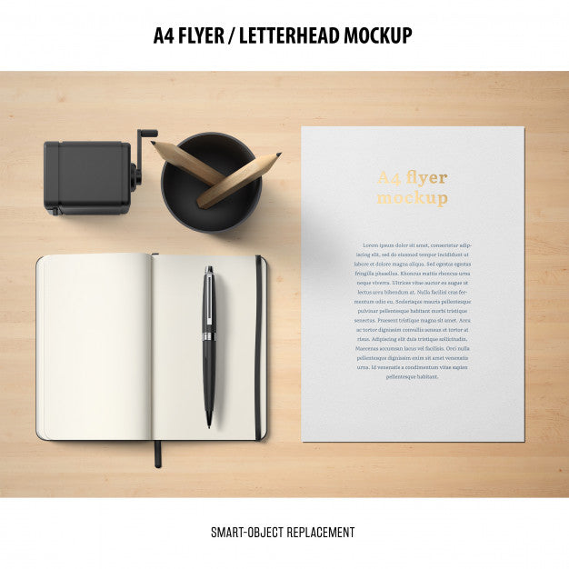 Free Flyer Or Letterhead Mockup Psd