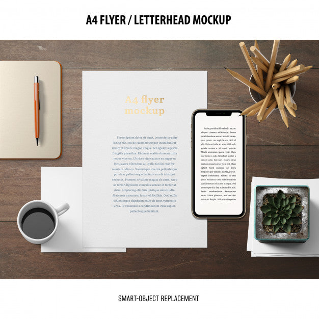 Free Flyer Or Letterhead Mockup Psd