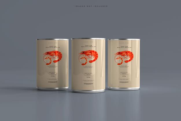 Free Food Can Mockup Psd