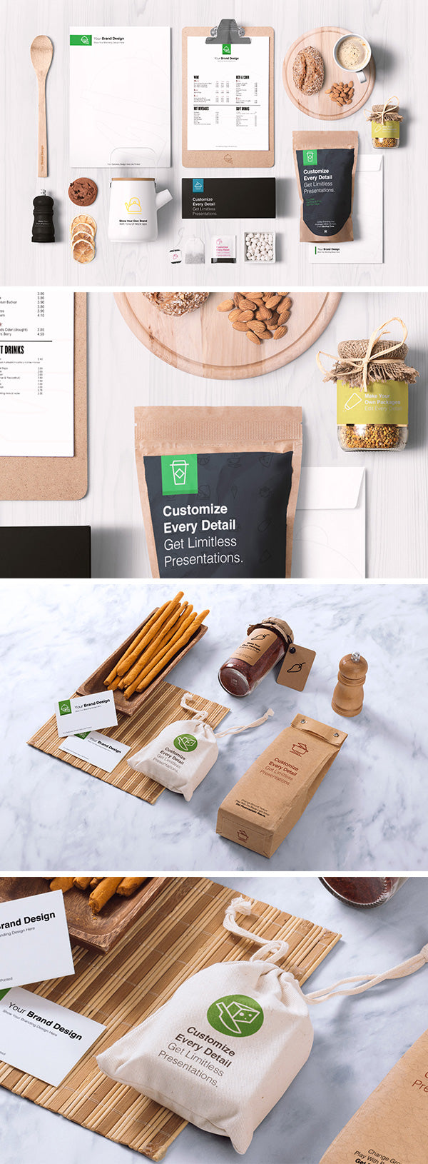 Free Food Packaging & Branding Mockups