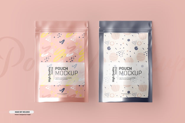 Free Food Supplement Pouch Packaging Mockup Psd