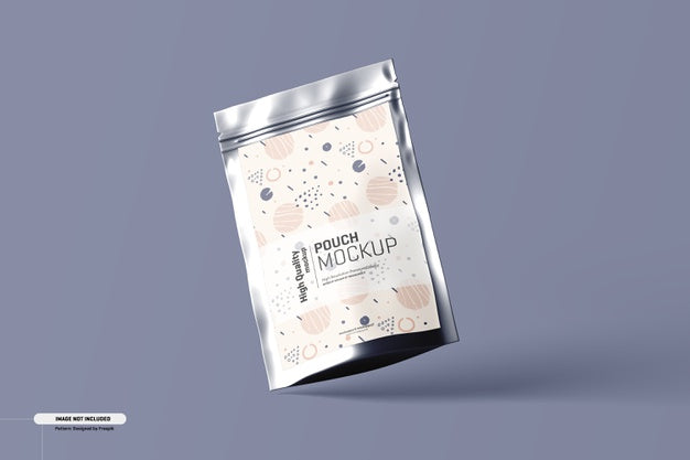 Free Food Supplement Pouch Packaging Mockup Psd