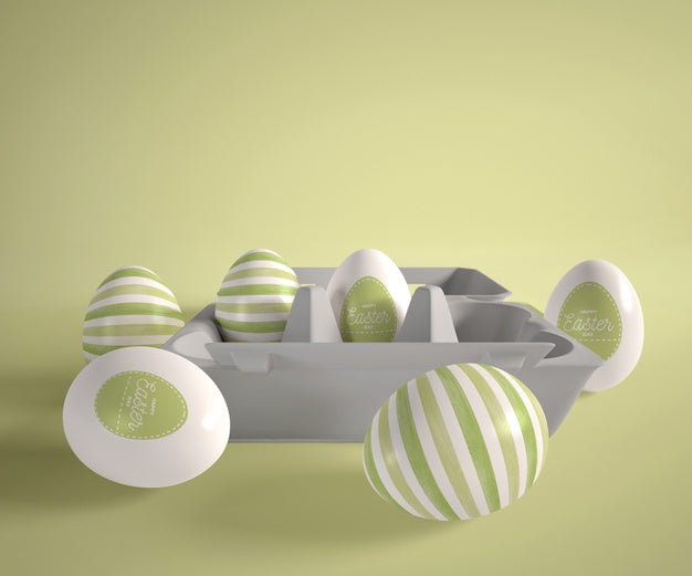 Free Formwork With Eggs For Easter Psd