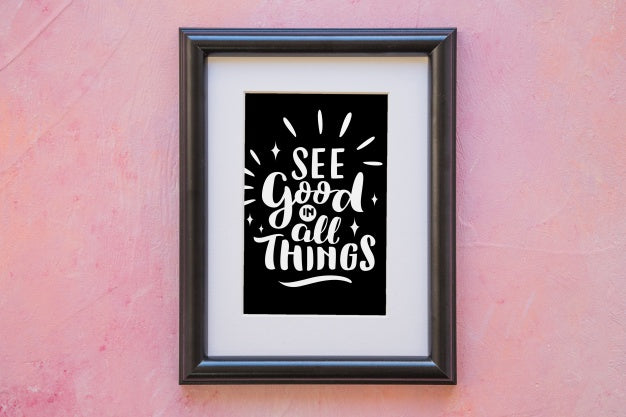 Free Frame Mockup With Quote Concept Psd