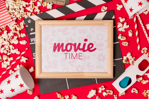 Free Frame With Cinema Time Psd