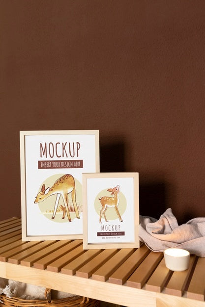 Free Frames With Ornamental Elements Mockup Psd