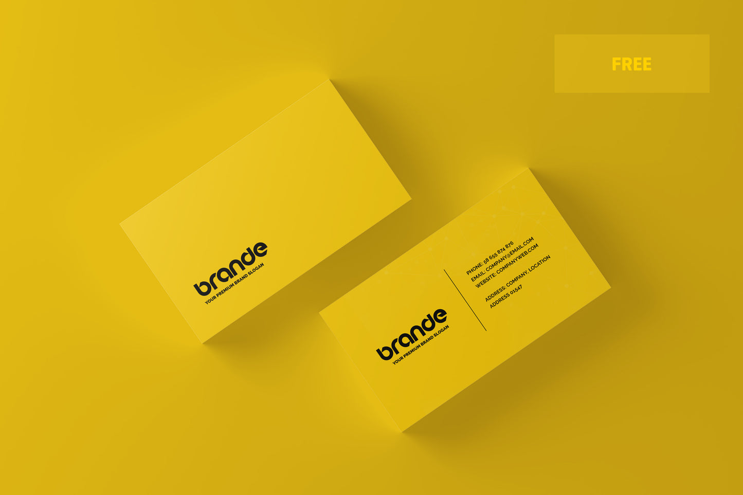 Free Simple and Minimal Business Card Mockup