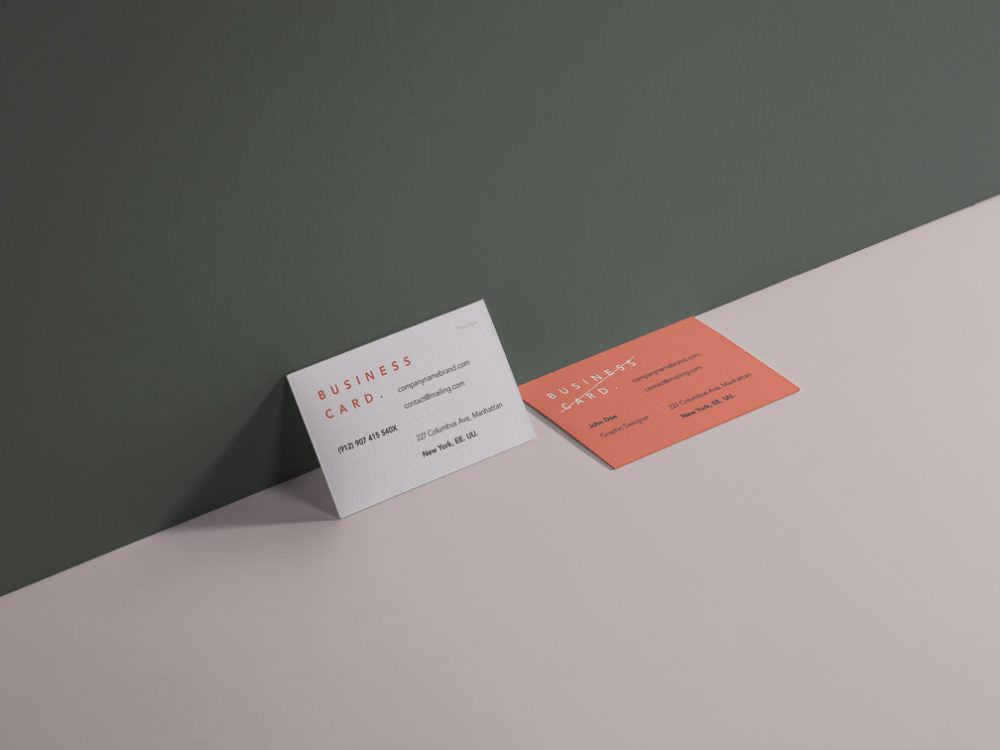 Free Business Cards Showcase Mockup