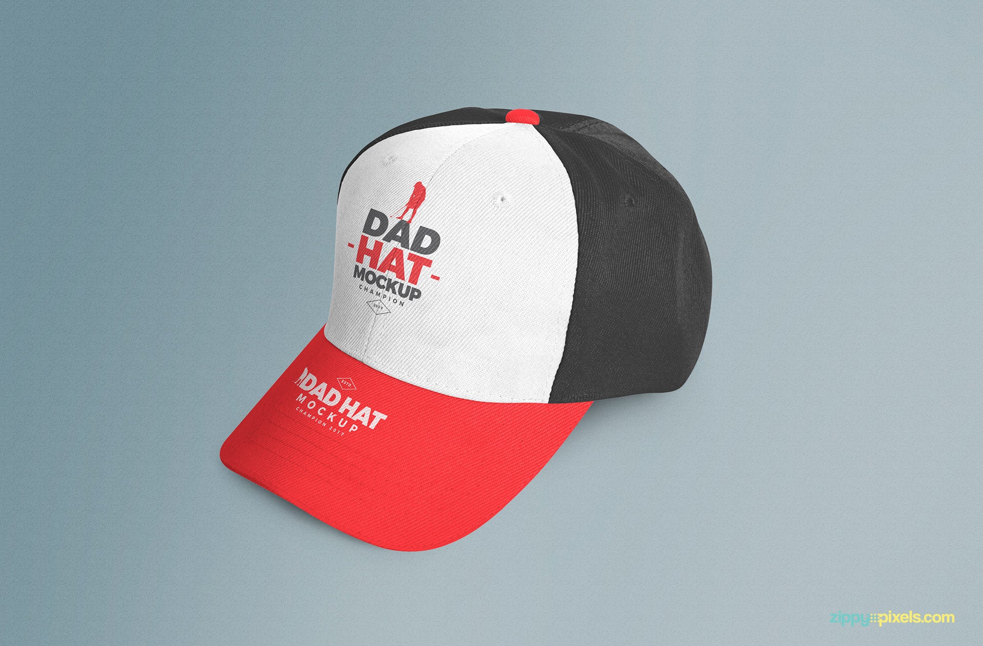 Dad hat baseball cap mockup template Royalty Free Vector