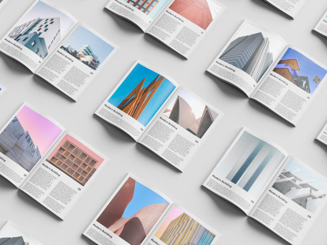 Free Clean White Magazine Mockup Set PSD