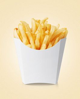 Free French Fries Packaging Mockup Psd