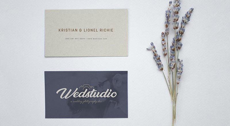 Free Front & Back Business Card Mockup Psd