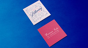 Free Front & Back Square Business Card Mockup Psd