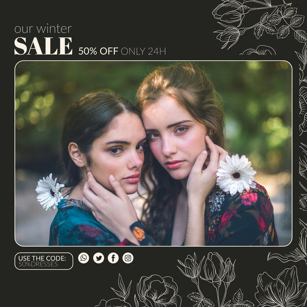 Free Front View Of Two Girls With Winter Season Clothes Psd